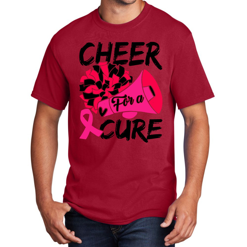 Cheer For Cure Pink Ribbon Awareness Women Basic T-shirt | Artistshot