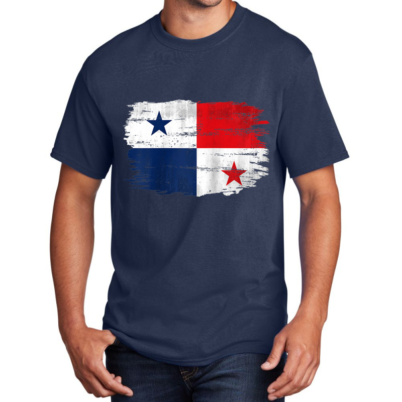 Vintage Panama Flag For Panamanian Gift Raglan Baseball Tee Basic T-shirt by cm-arts | Artistshot