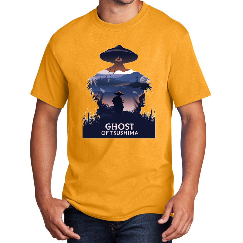 Decor Game Wall Art Custom Poster Ghost Of Tsushima Basic T-shirt by cm-arts | Artistshot