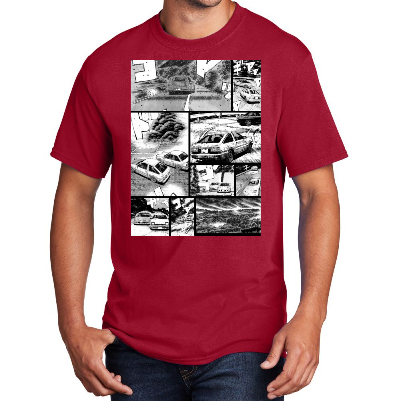 Initial D  Racing - Manga Wall Design (version 2) Basic T-shirt | Artistshot