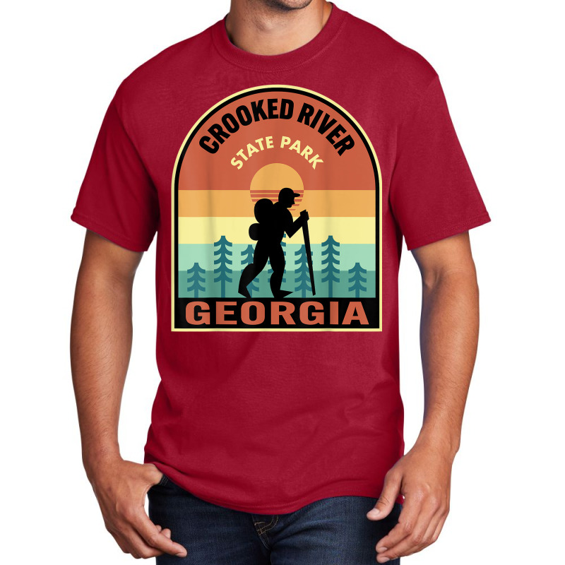 Crooked River State Park Georgia Retro Hiking Basic T-shirt by Clinical | Artistshot