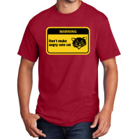 Warning Don't Make Angry Cute Cat Funny Basic T-shirt | Artistshot