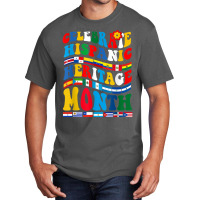 National Hispanic Heritage Month Celebration Latin Flags Basic T-shirt | Artistshot