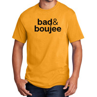 Bad & Boujee Minimal T-shirt & Stickers - Hip-hop Lover Music Lover 1 Basic T-shirt | Artistshot