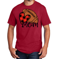 Football Football Mom Cute Football Heart 135 Football Player Basic T-shirt | Artistshot