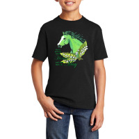 Just A Girl Who Loves Horses And Born In May Emerald Horse Basic Youth T-shirt | Artistshot