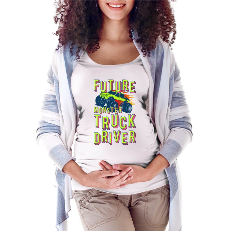 Kids Future Monster Truck Driver | Racing Lovers Maternity Scoop Neck T-shirt by John Phillips | Artistshot