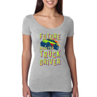 Kids Future Monster Truck Driver | Racing Lovers Women's Triblend Scoop T-shirt | Artistshot