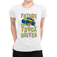 Kids Future Monster Truck Driver | Racing Lovers Ladies Fitted T-shirt | Artistshot