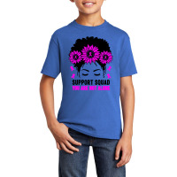 Awareness Support Squad Messy Bun Pink Warrior Basic Youth T-shirt | Artistshot