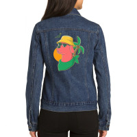 Summer Dog Ladies Denim Jacket | Artistshot