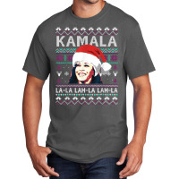 Santa Kamala Ugly Christmas Sweater Kamalalalala Basic T-shirt | Artistshot