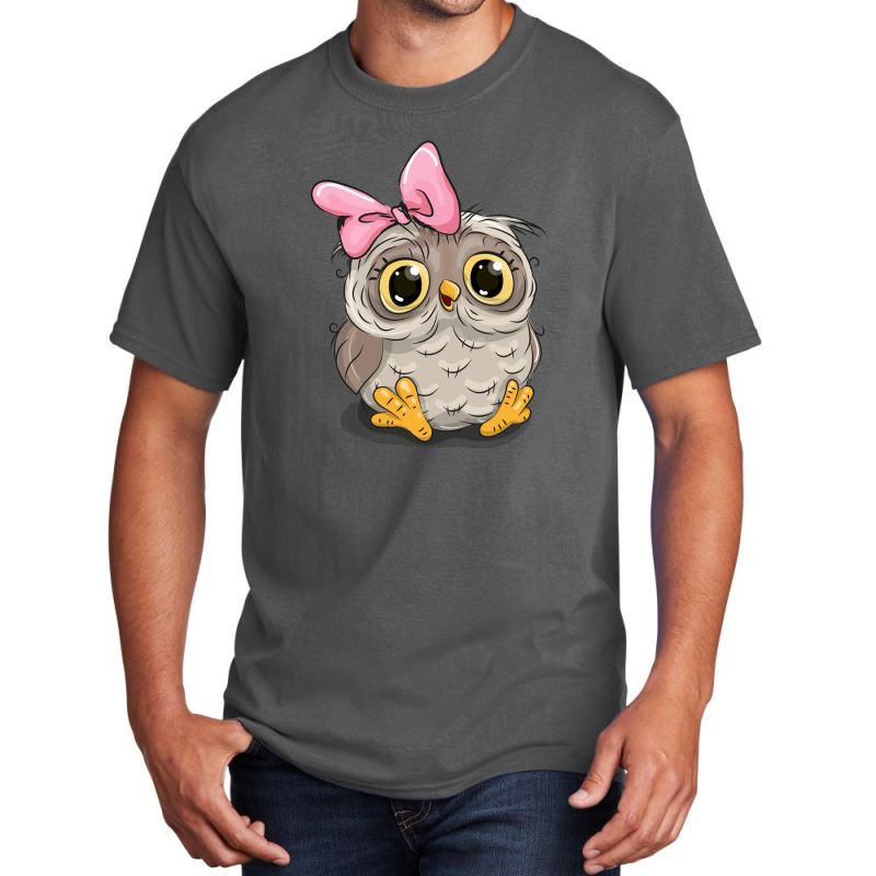 Baby Owl Basic T-shirt by meritanila | Artistshot