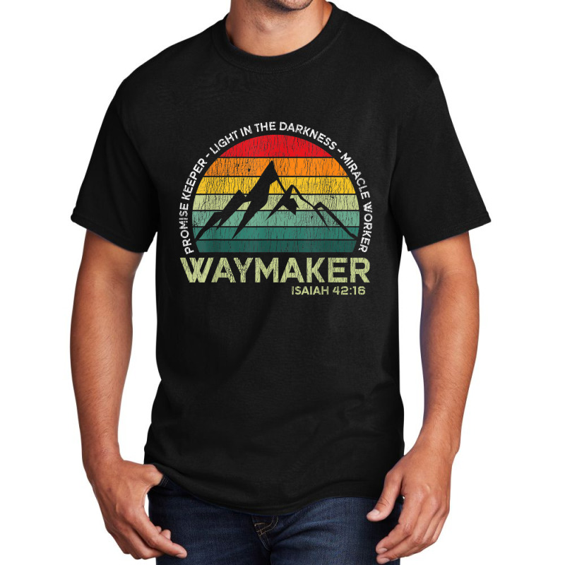 Vintage Waymaker Promise Keeper Miracle Worker Basic T-shirt by Christine R Cross | Artistshot