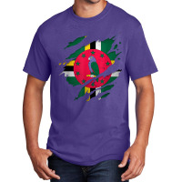 Proud Dominican Shirts  Torn Ripped Dominica Flag T Shirt Basic T-shirt | Artistshot