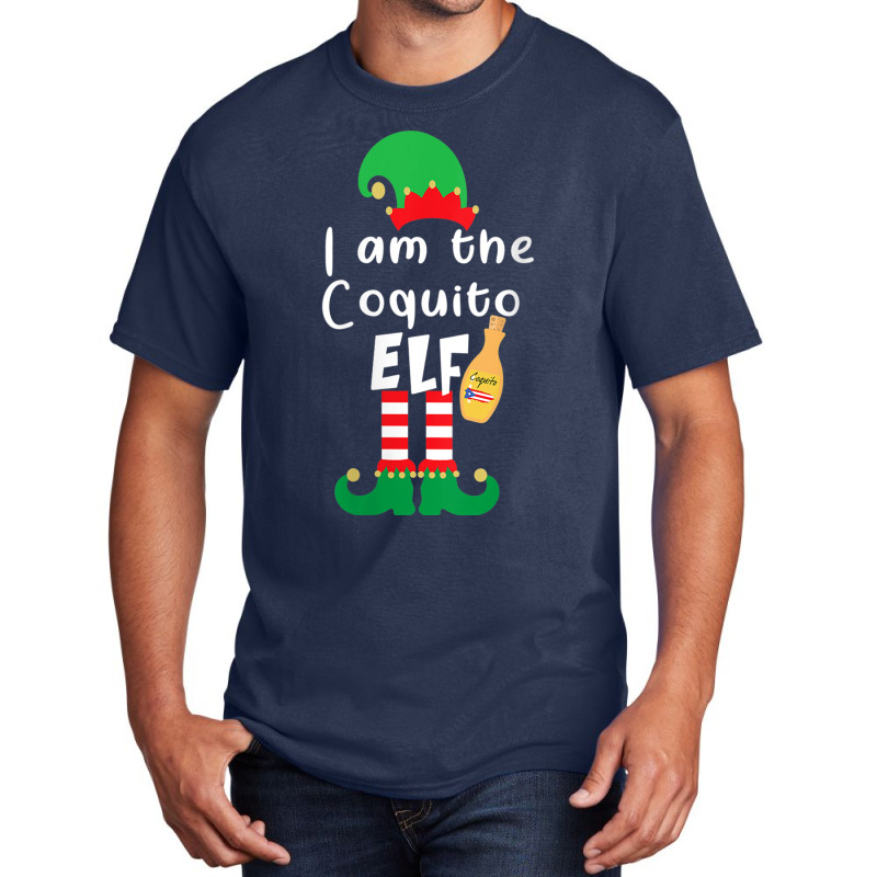 Womens Coquito Elf Funny Puerto Rico Matching Christmas Bilingual V Ne Basic T-shirt by cm-arts | Artistshot