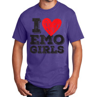 I Love Emo Girls Heart Gothic Girl Lover Quote Saying Basic T-shirt | Artistshot