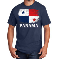 Vintage Panama Flag For Panamanian Gift Long Sleeve T Shirt Basic T-shirt | Artistshot