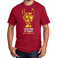 Liverpool Trophy Champions Of Europe Squad, Design Sports Basic T-shirt | Artistshot