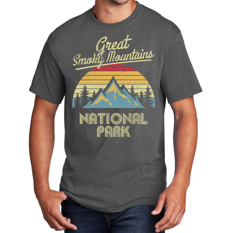 Vintage Great Smoky Mountains National Park Mountain T Basic T-shirt | Artistshot