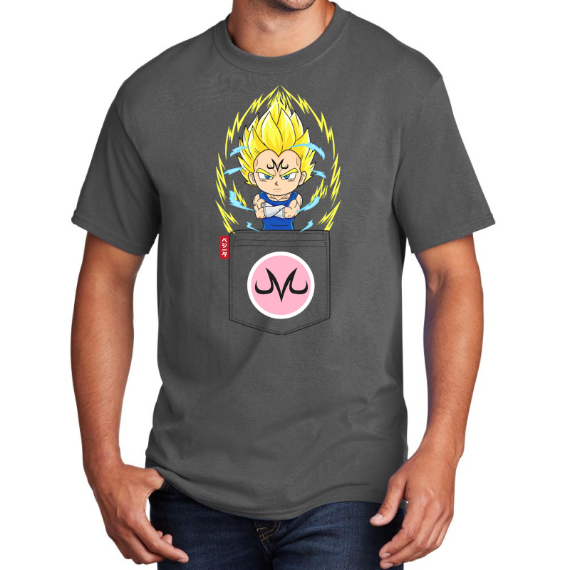 Pocket Chibi Super Saiyan 2 Majin Vegeta Basic T-shirt by bummercaught | Artistshot