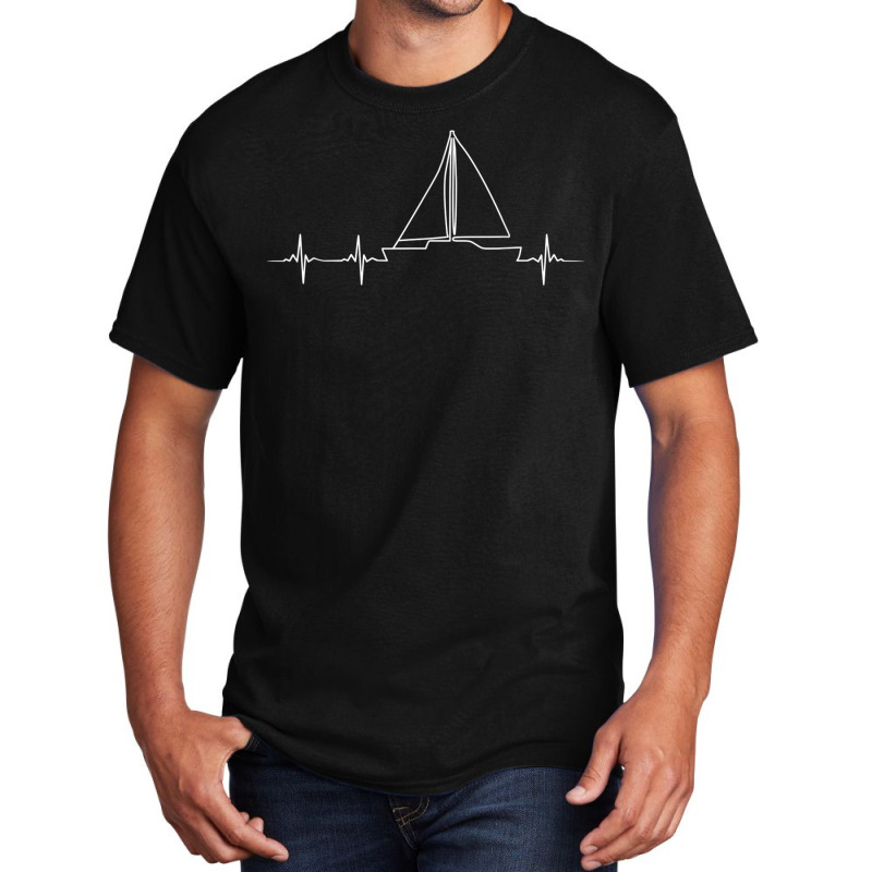 Sailboat Heartbeat Funny Sail Wear Sailor Gifts For Sailing T Shirt Basic T-shirt | Artistshot