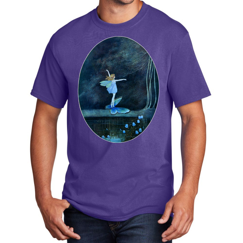 Butterfly Ride Fairyland Of Ida Rentoul Outhwaite Fantasy Long Sleeve Basic T-shirt by cm-arts | Artistshot