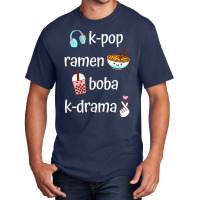 Cute Kawaii K Pop Ramen Boba Bubble Tea K Drama Lover Basic T-shirt | Artistshot