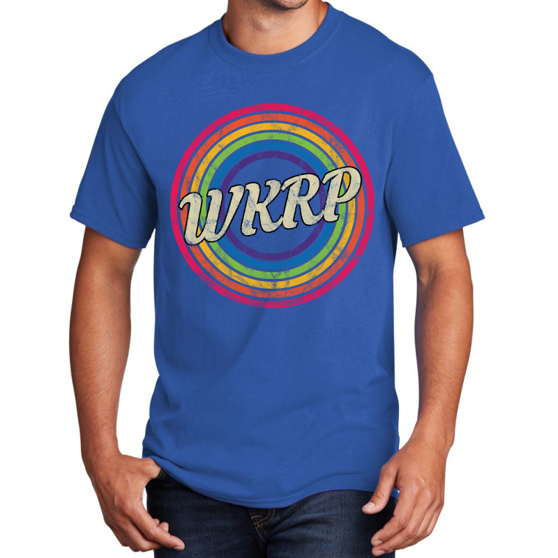 Wkrp - Retro Rainbow Faded-style Basic T-shirt | Artistshot