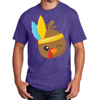 Thanksgiving Turkey Thanksgiving Turkey, Brown Turkey, Feathers Basic T-shirt | Artistshot