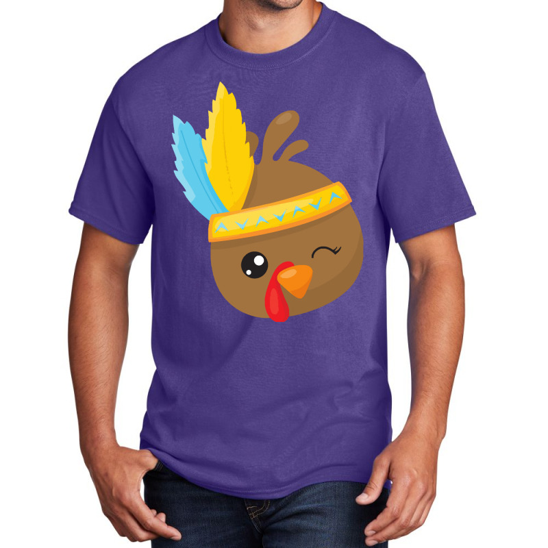 Thanksgiving Turkey Thanksgiving Turkey, Brown Turkey, Feathers Basic T-shirt | Artistshot