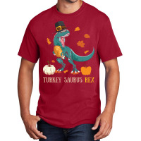 Thanksgiving Turkey Turkey- Saurus Rex Basic T-shirt | Artistshot