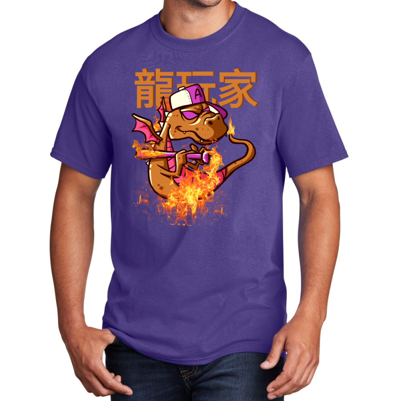 The Player Dragon The Baseball Bat Dragon Lichdragon Chinese Writing E Basic T-shirt by KenyaGaines | Artistshot