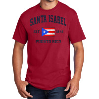 Santa Isabel Puerto Rico Vintage Boricua Flag Athletic Style Raglan Ba Basic T-shirt | Artistshot