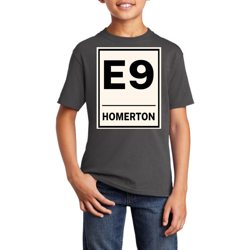 E9 Homerton Postcode United Kingdom Basic Youth T-shirt by fenderbendable | Artistshot