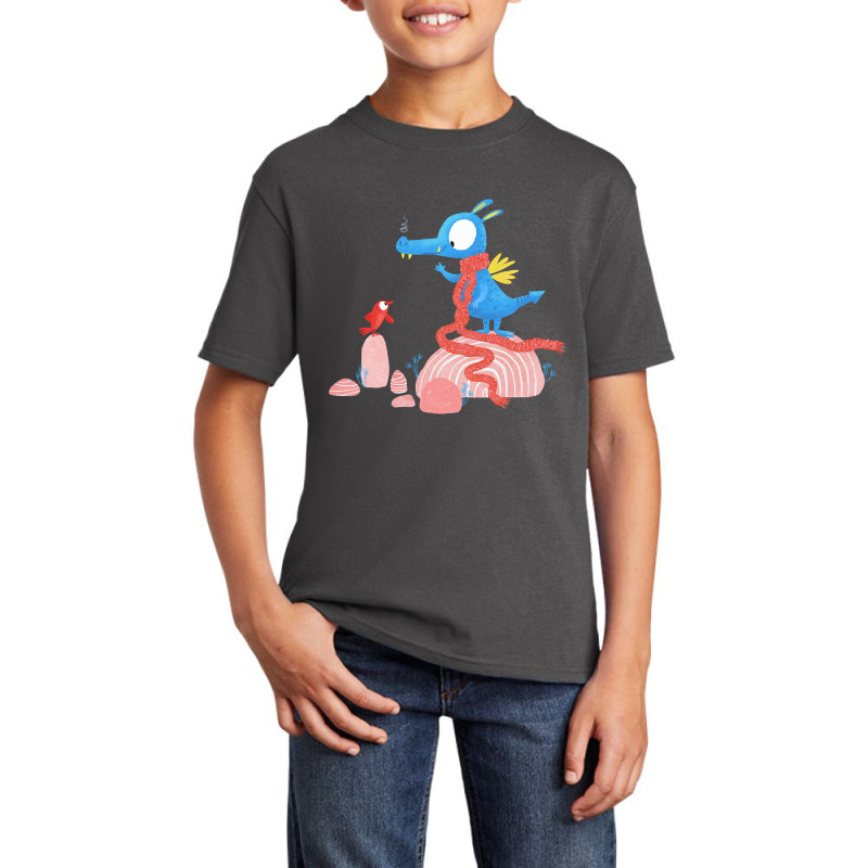 Dragon & Bird - Learn To Fly. Pink Basic Youth T-shirt by Kenlofu52 | Artistshot