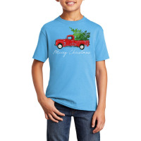 Vintage Wagon Christmas T Shirt   Tree On Car Xmas Vacation Basic Youth T-shirt | Artistshot