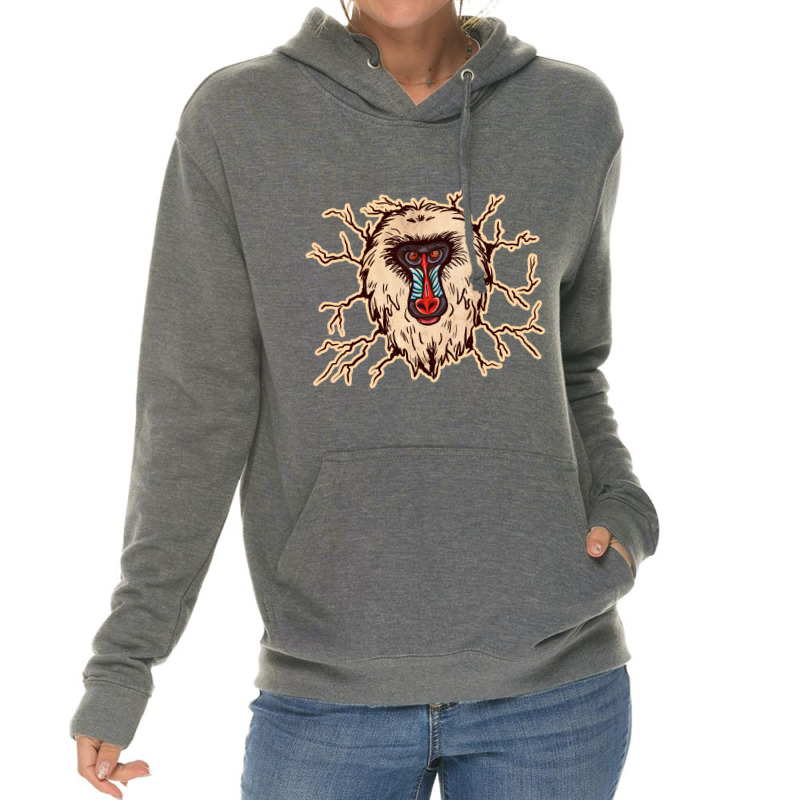 Baboon Monkey Lightweight Hoodie by deepbox | Artistshot