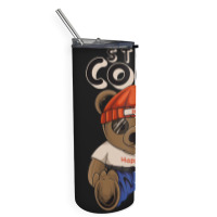 Teddy Bear Illustration Sitting Stay Cool In Hand Skinny Tumbler | Artistshot