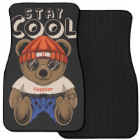 Teddy Bear Illustration Sitting Stay Cool In Hand Front Car Mat | Artistshot