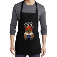 Teddy Bear Illustration Sitting Stay Cool In Hand Medium-length Apron | Artistshot