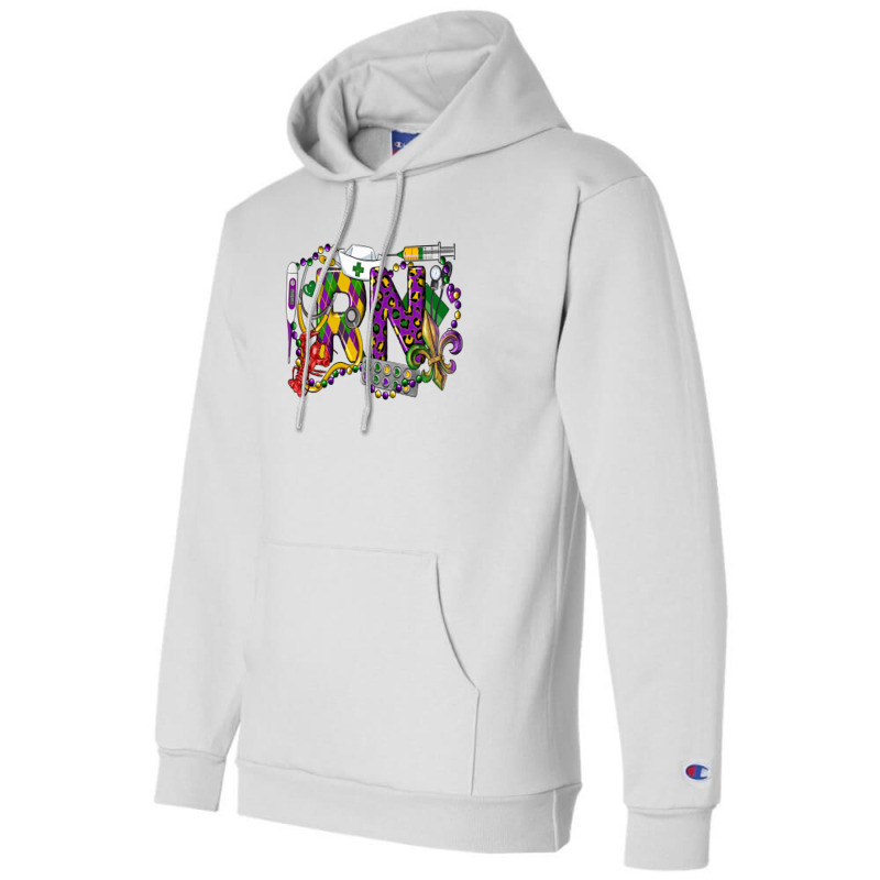 Rn Registered Nurse Mardi Gras Champion Hoodie | Artistshot