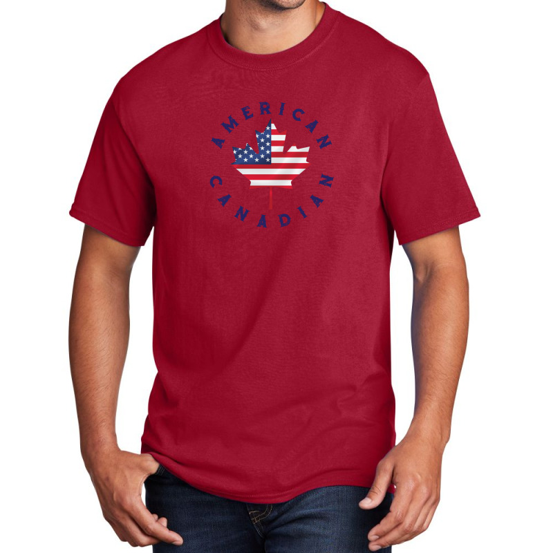 American Canadian Root Pride Flag Basic T-shirt by CathyCurry | Artistshot