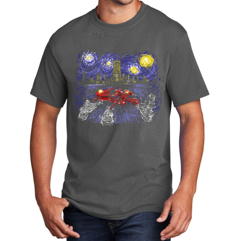 Starry Neo Tokyo Basic T-shirt by laughingtuy | Artistshot