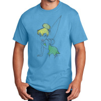 Peter Pan Tinker Bell Sketch Portrait Basic T-shirt | Artistshot