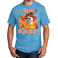 Happy Thanksgiving Exotic Shorthair Cat I'm Thankful For My T Shirt Basic T-shirt | Artistshot