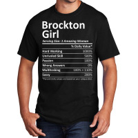 Brockton Girl Ma Massachusetts Funny City Home Roots Gift Basic T-shirt | Artistshot