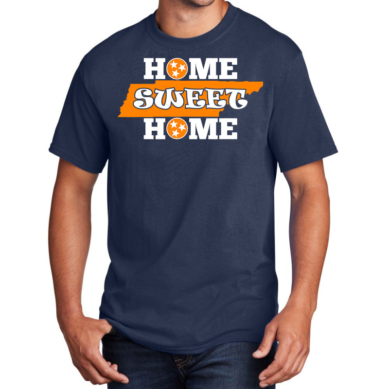 Home Sweet Home Tennessee  Orange State Flag White Tee Basic T-shirt by Cardenas | Artistshot