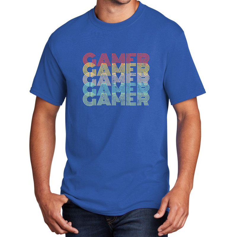 Gamer Retro Vintage 8bit Arcade Gaming Basic T-shirt by FrankJohnson | Artistshot