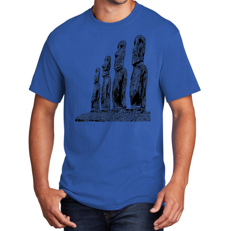 Easter Island Moai Statue Monolith World Mystery Basic T-shirt | Artistshot